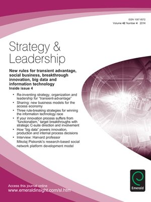 cover image of Strategy & Leadership, Volume 42, Issue 4